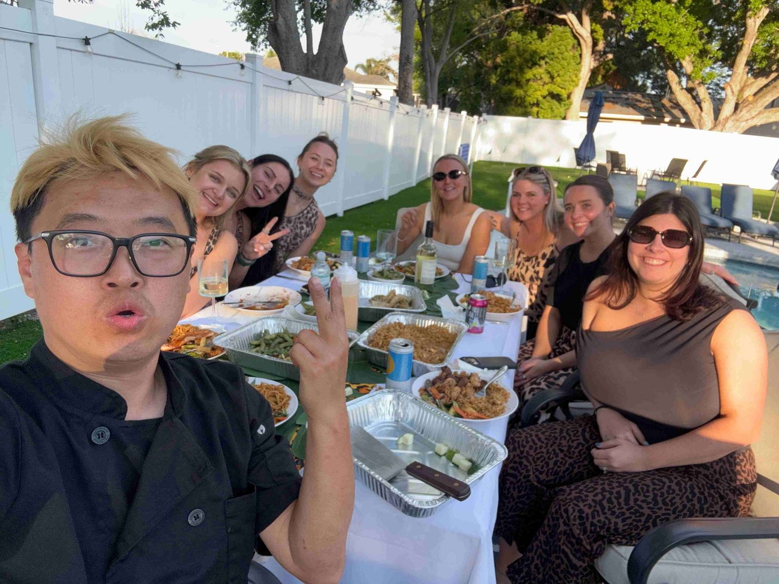 backyard hibachi party