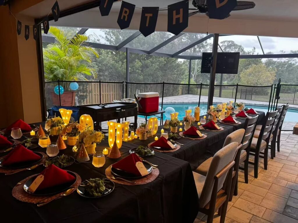 Hibachi Party tables