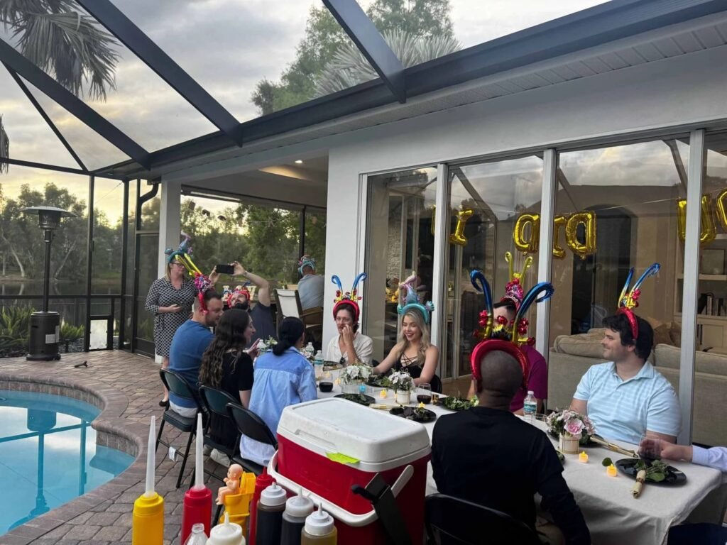 backyard hibachi party