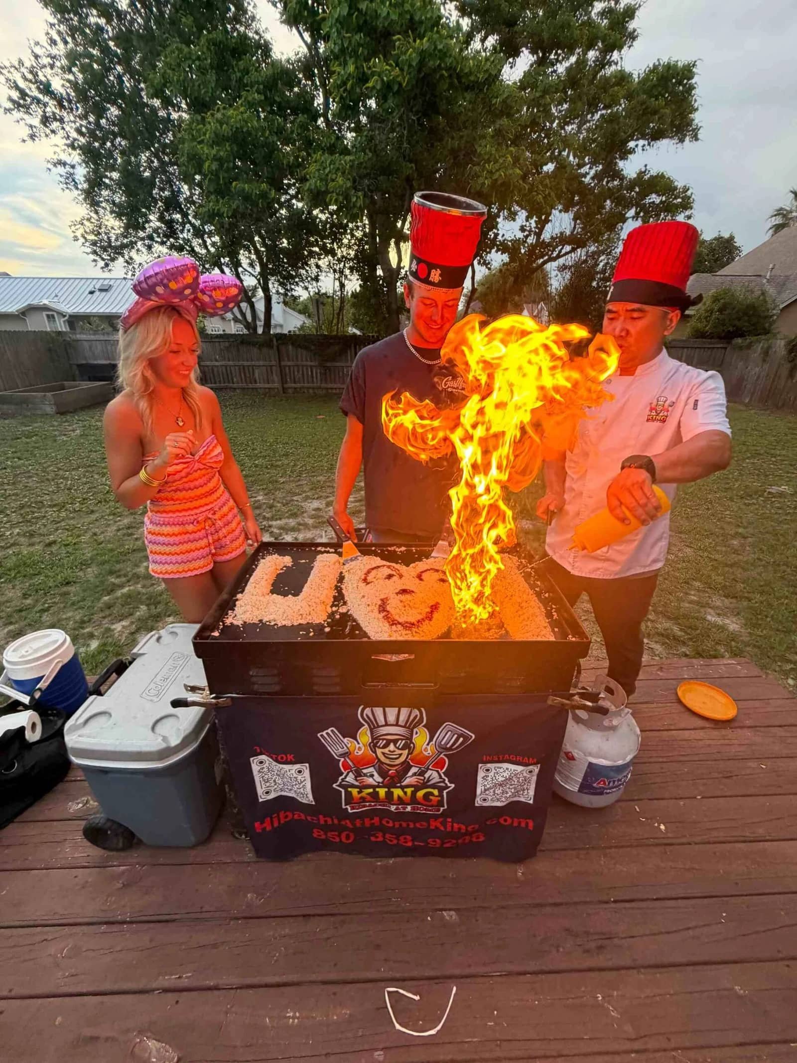 hibachi party at home